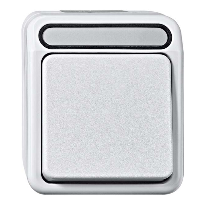 Merten Bouton-poussoir fermant 1-pôle, gris clair MEG3154-8029