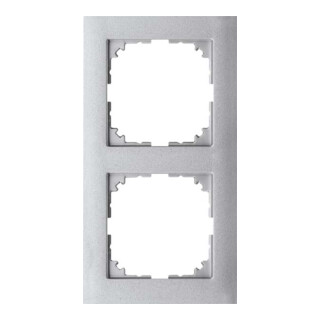 Merten Cadre 2 fois aluminium MEG4020-3660