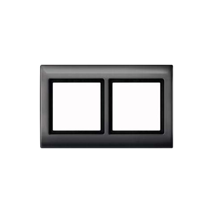 Merten Cadre 2f. anthracite horizontal/vertical 400214