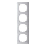 Merten Cadre 4 fois aluminium MEG4040-3660-1
