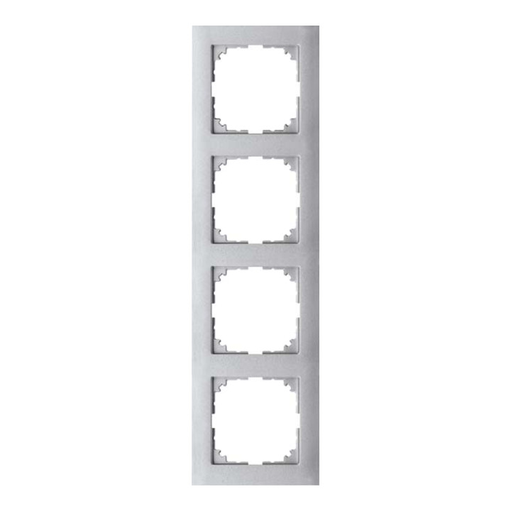 Merten Cadre 4 fois aluminium MEG4040-3660