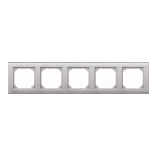 Merten Cadre 5 pièces alu horizontal/vertical 486560