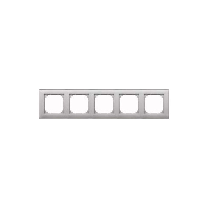 Merten Cadre 5 pièces alu horizontal/vertical 486560