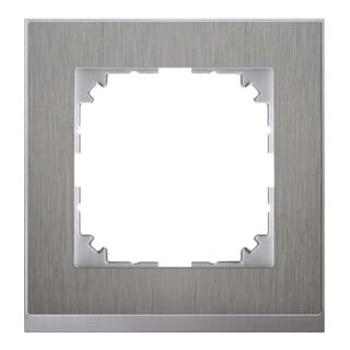 Merten Cadre décoratif 1-fach acier inoxydable/aluminium MEG4010-3646