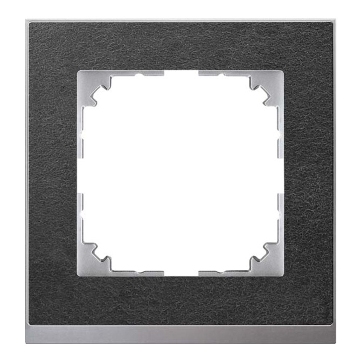 Merten Cadre décoratif 1 poste ardoise/aluminium MEG4010-3669