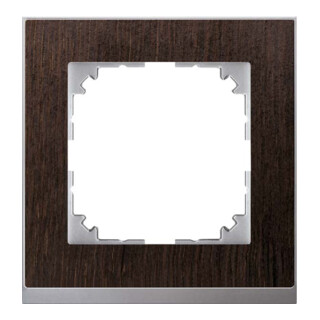 Merten Cadre décoratif 1 poste Wengé/aluminium MEG4010-3671