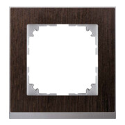 Merten Cadre décoratif 1 poste Wengé/aluminium MEG4010-3671-1