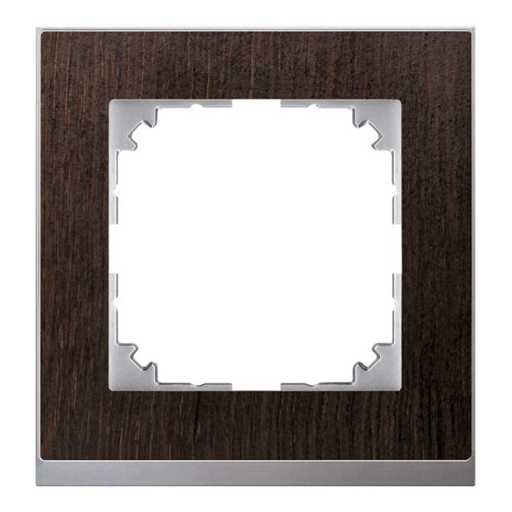 Merten Cadre décoratif 1 poste Wengé/aluminium MEG4010-3671