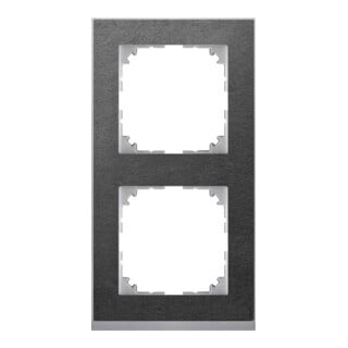 Merten Cadre décoratif 2-fach ardoise/aluminium MEG4020-3669
