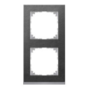 Merten Cadre décoratif 2-fach ardoise/aluminium MEG4020-3669-1