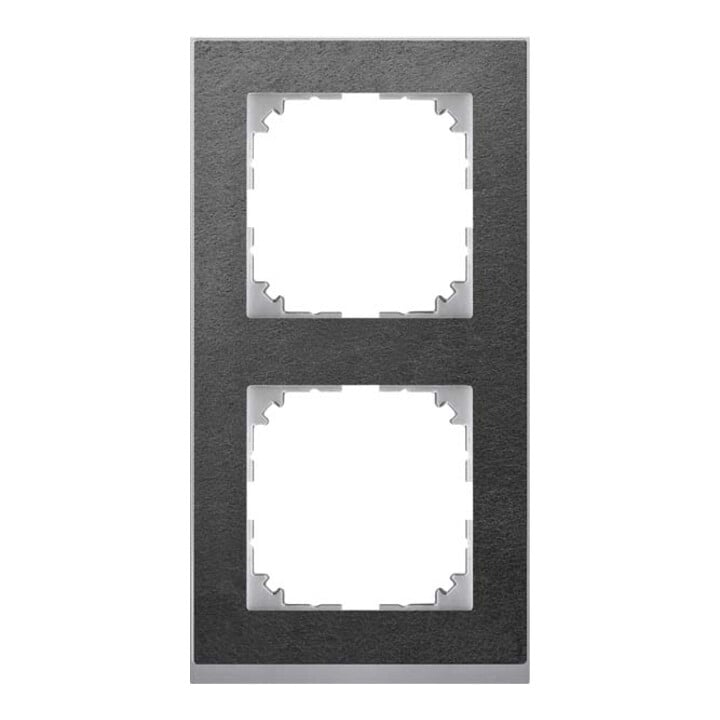 Merten Cadre décoratif 2-fach ardoise/aluminium MEG4020-3669