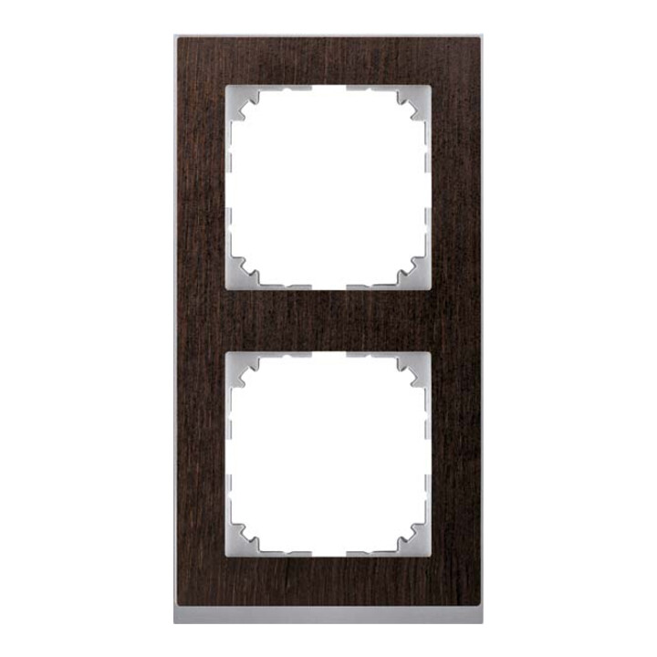 Merten Cadre décoratif 2-fach Wenge/aluminium MEG4020-3671