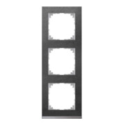 Merten Cadre décoratif 3 fois ardoise/aluminium MEG4030-3669-1