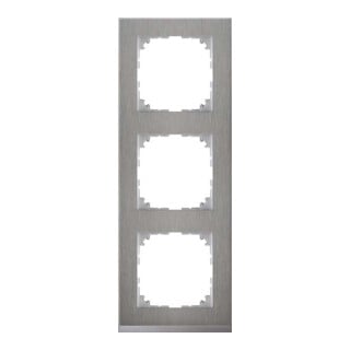 Merten Cadre décoratif triple inox/aluminium MEG4030-3646