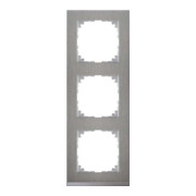 Merten Cadre décoratif triple inox/aluminium MEG4030-3646-1