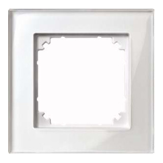 Merten Cadre en verre 1f. blanc brillant/ws 489119