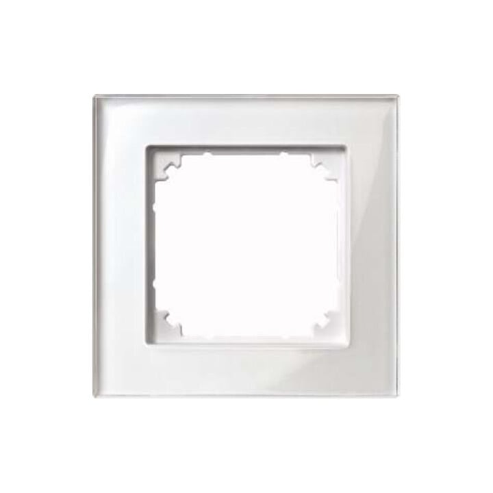 Merten Cadre en verre 1f. blanc brillant/ws 489119