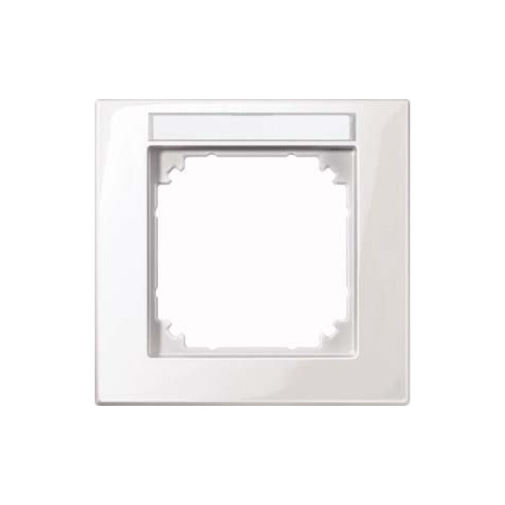 Merten Cadre M-PLAN 1f. avec plaque de recouvrement pws/gl, personnalisable 514119