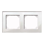 Merten Cadre verre 2f. blanc brillant/ blanc mat horizontal/vertical 489219-1