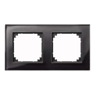 Merten Cadre verre 2f. blanc/noir horizontal/vertical 489203