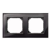 Merten Cadre verre 2f. blanc/noir horizontal/vertical 489203-1