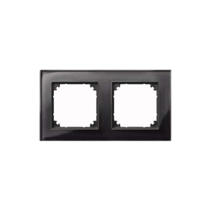 Merten Cadre verre 2f. blanc/noir horizontal/vertical 489203