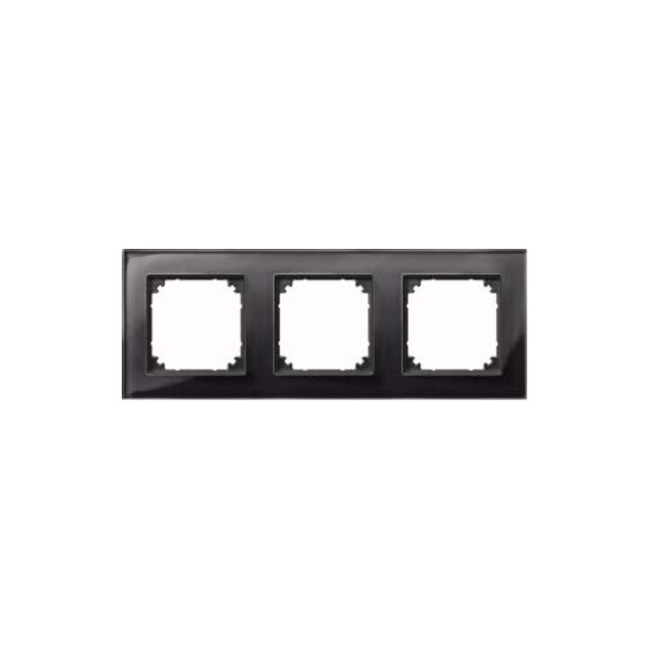 Merten Cadre verre 3f. blanc/noir horizontal/vertical 489303