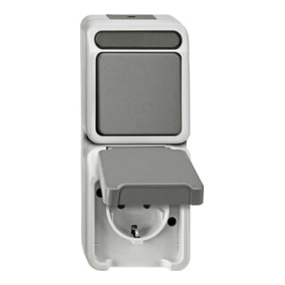 Merten Combinaison de prises couleur gris clair MEG3495-8029