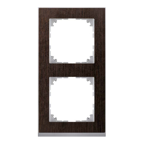 Merten Decor-Rahmen 2-fach Wenge/aluminium MEG4020-3671