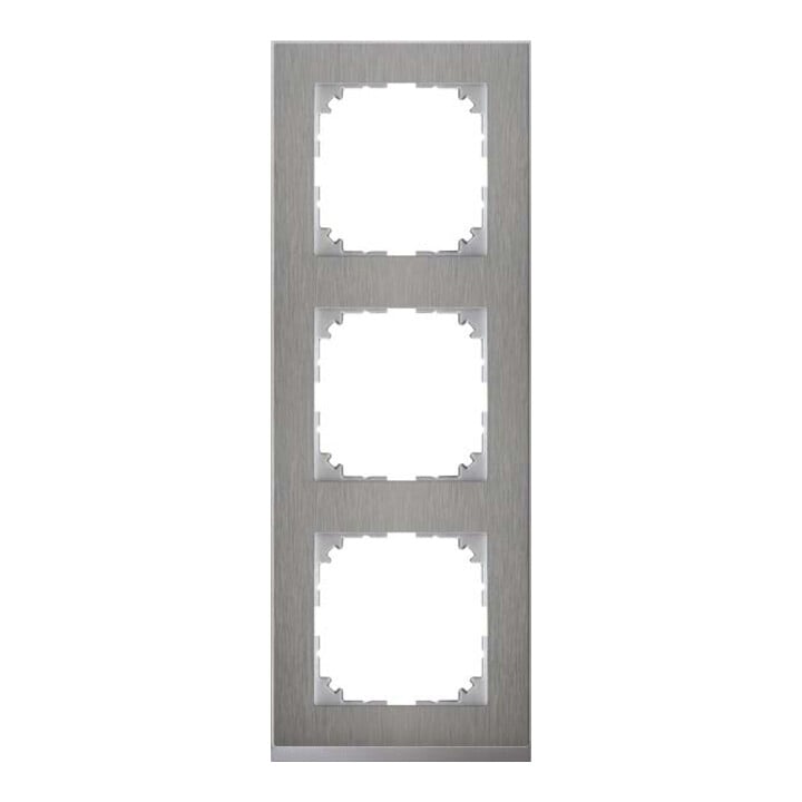 Merten Decor-Rahmen 3-fach Edelstahl/aluminium MEG4030-3646