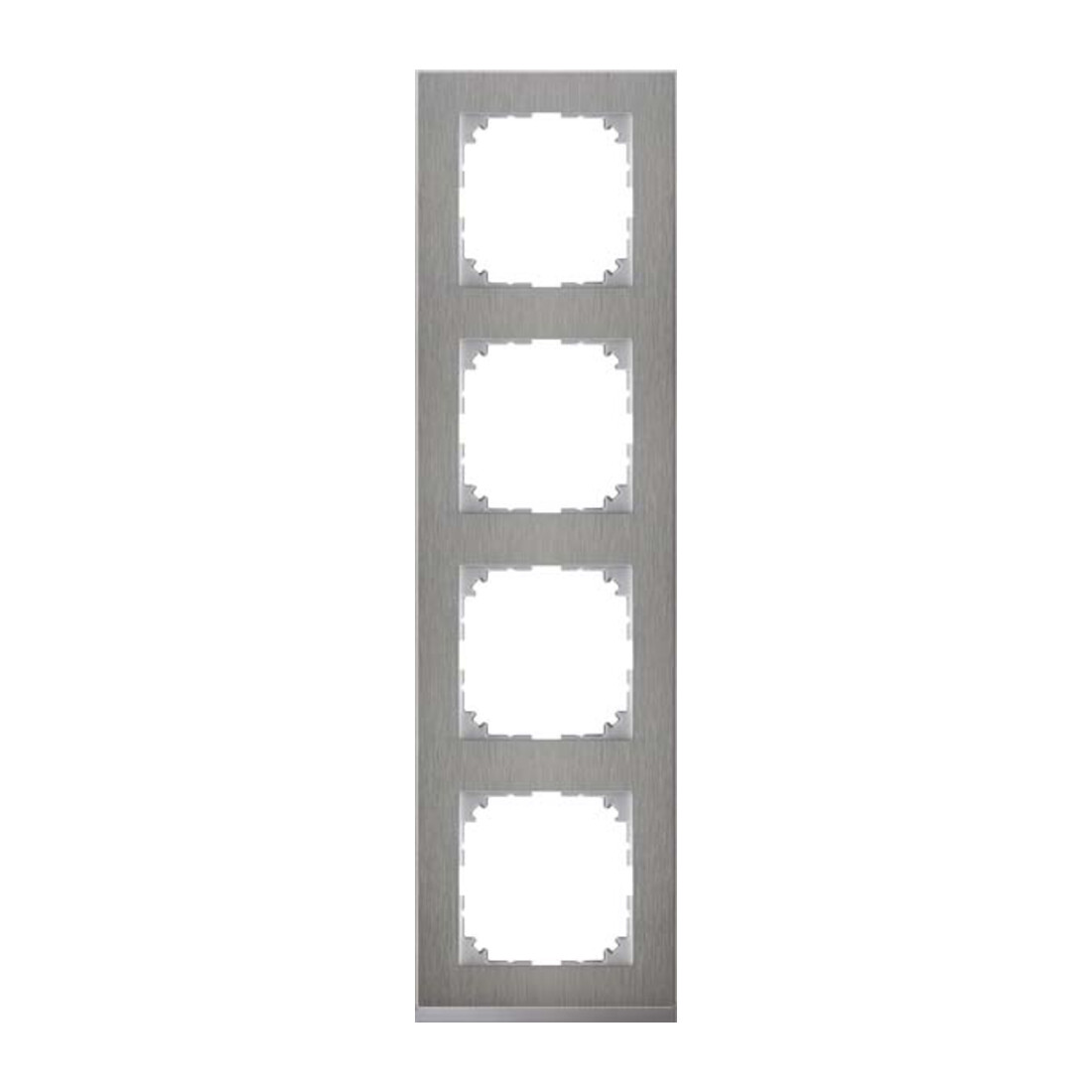 Merten Decor-Rahmen 4-fach Edelstahl/aluminium MEG4040-3646
