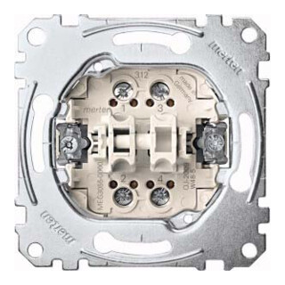 Merten Double bouton-poussoir insert 2S 1 pôle 10A 250V AC MEG3055-0000