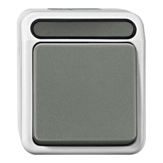 Merten Interrupteur croisé 1 pôle gris clair MEG3117-8029