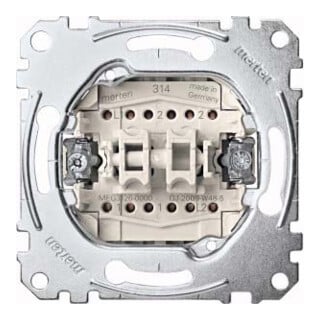 Merten Interrupteur double va-et-vient 1 pôle 10AX 250V AC MEG3126-0000
