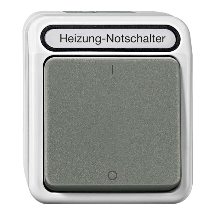 Merten Interrupteur d'urgence chauffage gris clair MEG3643-8029