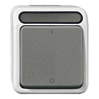 Merten Interrupteur unipolaire gris clair MEG3112-8029