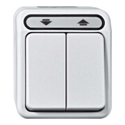 Merten Interrupteur volet roulant 1 pôle gris clair MEG3715-8029-1
