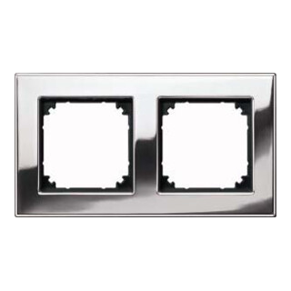 Merten Metallrahmen 2f.chrom waage/senkrecht 475239