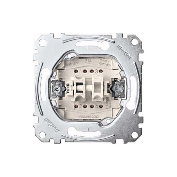 Merten Module double-poussoir 2S 1 pôle 10A 250V AC MEG3155-0000