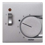 Merten Plaque centrale alu pour insert thermostat d’ambiance 536160-1