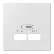 Merten Plaque centrale blanche/brillante avec chargeur USB MEG4367-0325-1