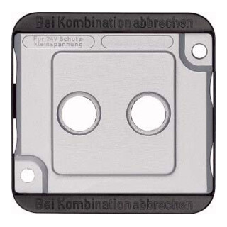Merten Plaque centrale mate/argent pour prise antenne 294660