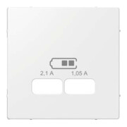 Merten Plaque centrale pws/brillant pour prise de charge USB MEG4367-0319-1