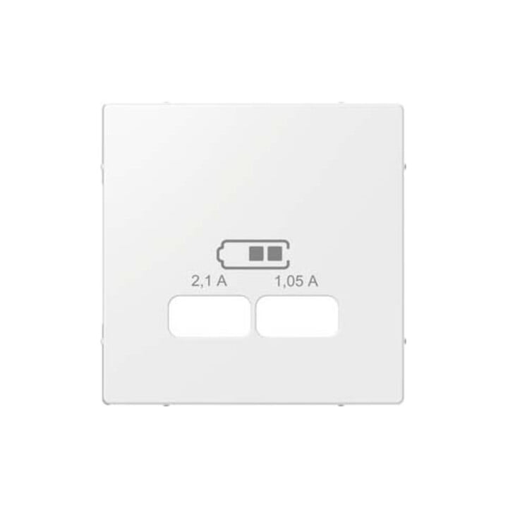 Merten Plaque centrale pws/brillant pour prise de charge USB MEG4367-0319