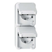 Merten Prise double SCHUKO blanc polaire, avec BRS MEG2328-8019-1