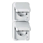 Merten Prise double SCHUKO gris clair MEG2328-8029-1