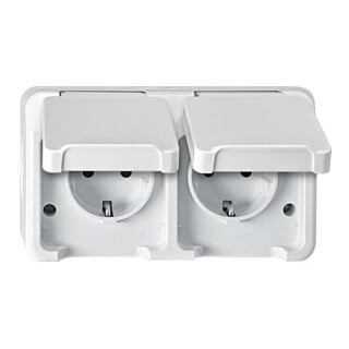 Merten Prise double SCHUKO polar blanc MEG2320-8019