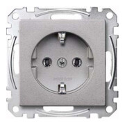 Merten Prise SCHUKO alu avec borne de connexion MEG2301-0460-1