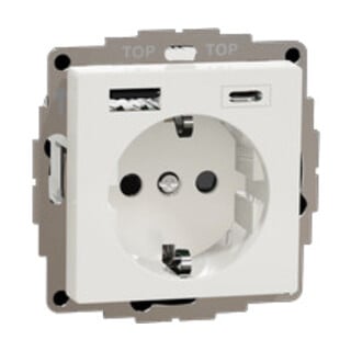 Merten Prise Schuko avec chargeur USB MEG2367-0319