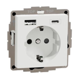 Merten Prise Schuko avec chargeur USB MEG2367-0325